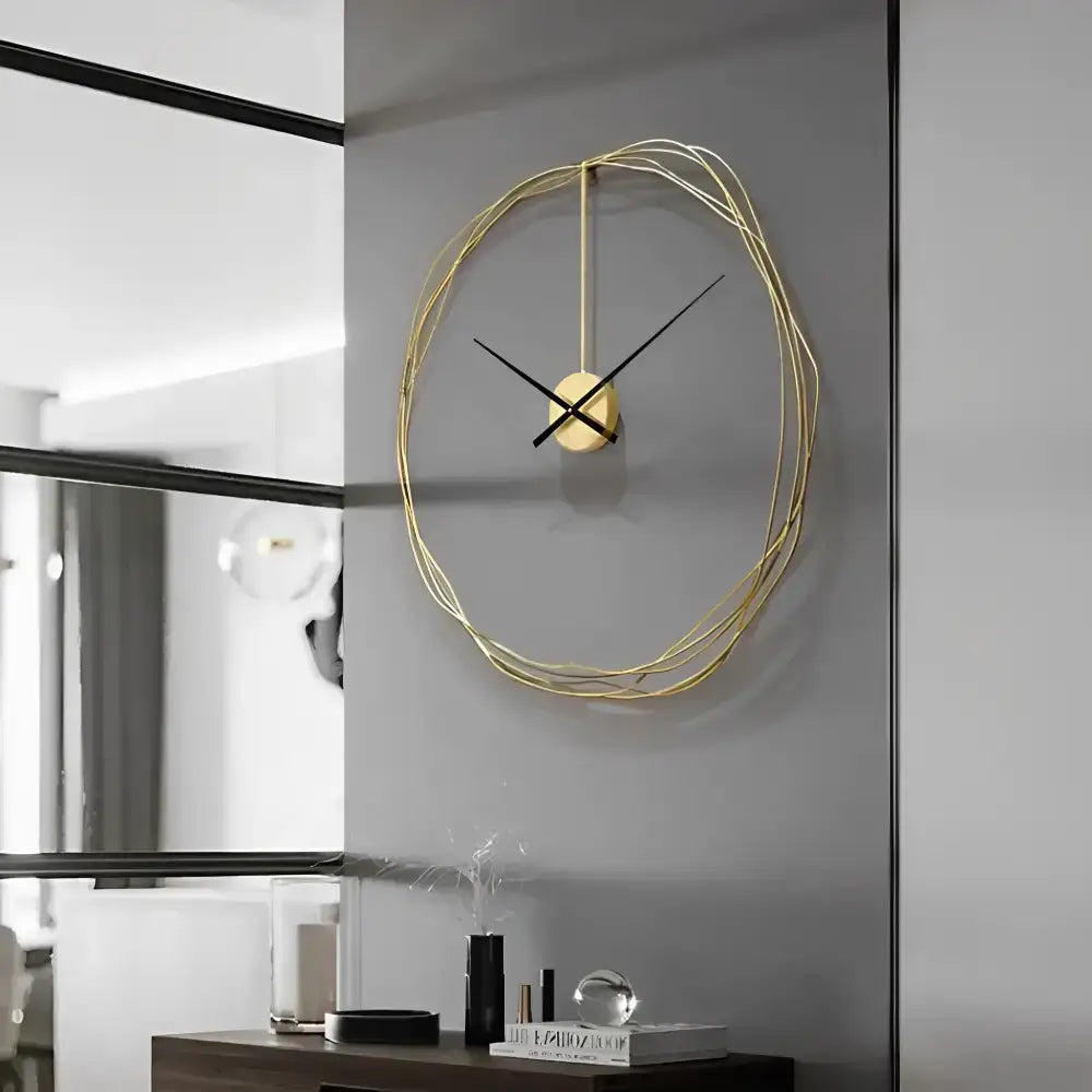 Luxury Wall Clock | Gold Wire
