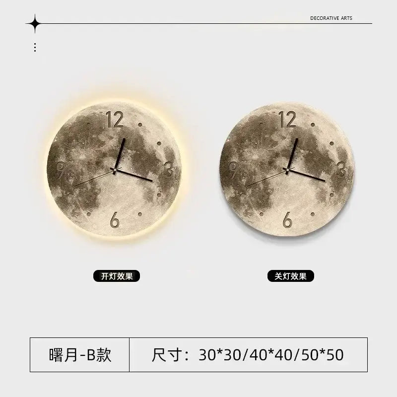 Luxury Wall Clock | Moon LED