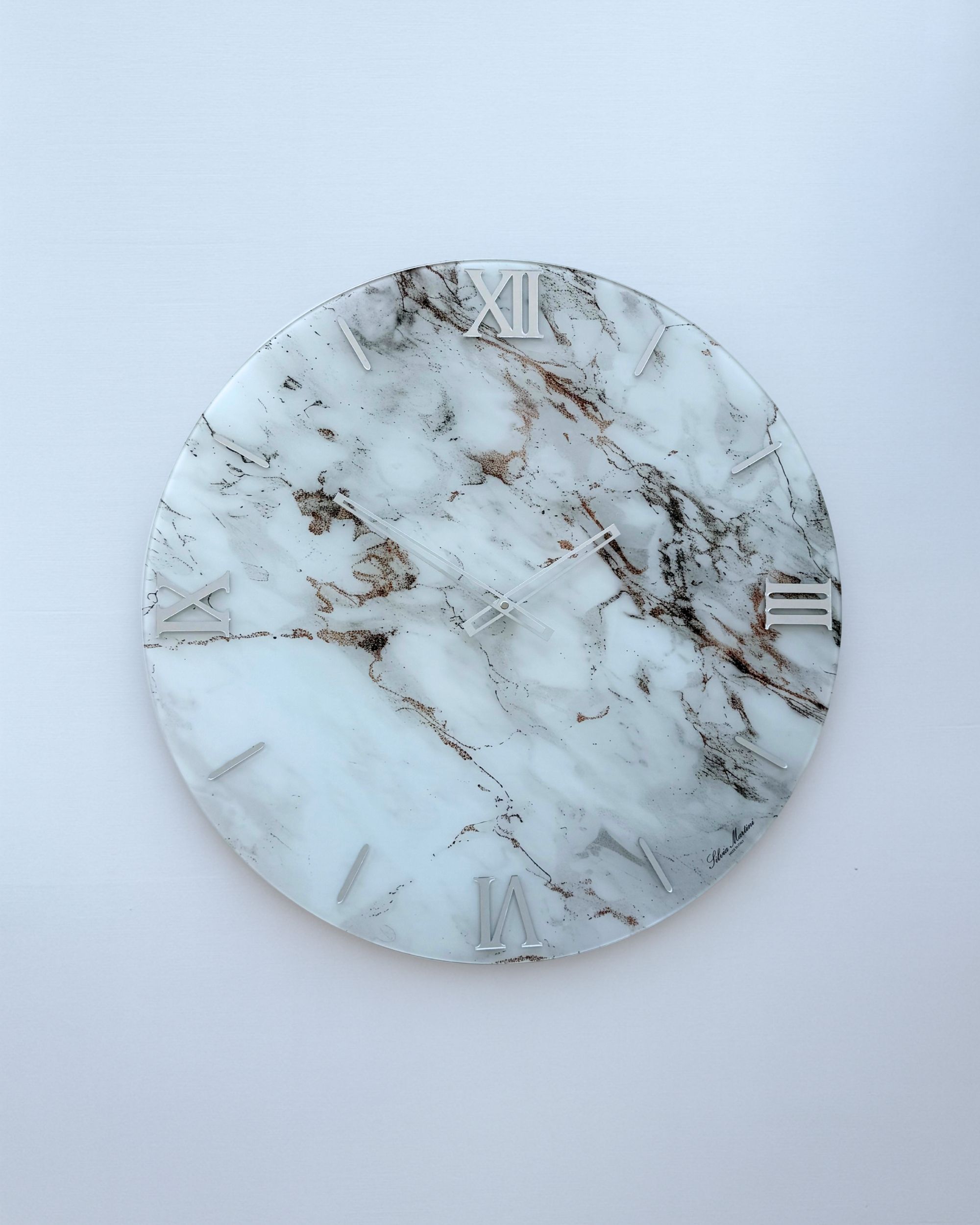 Luxury Wall Clock | White Marble