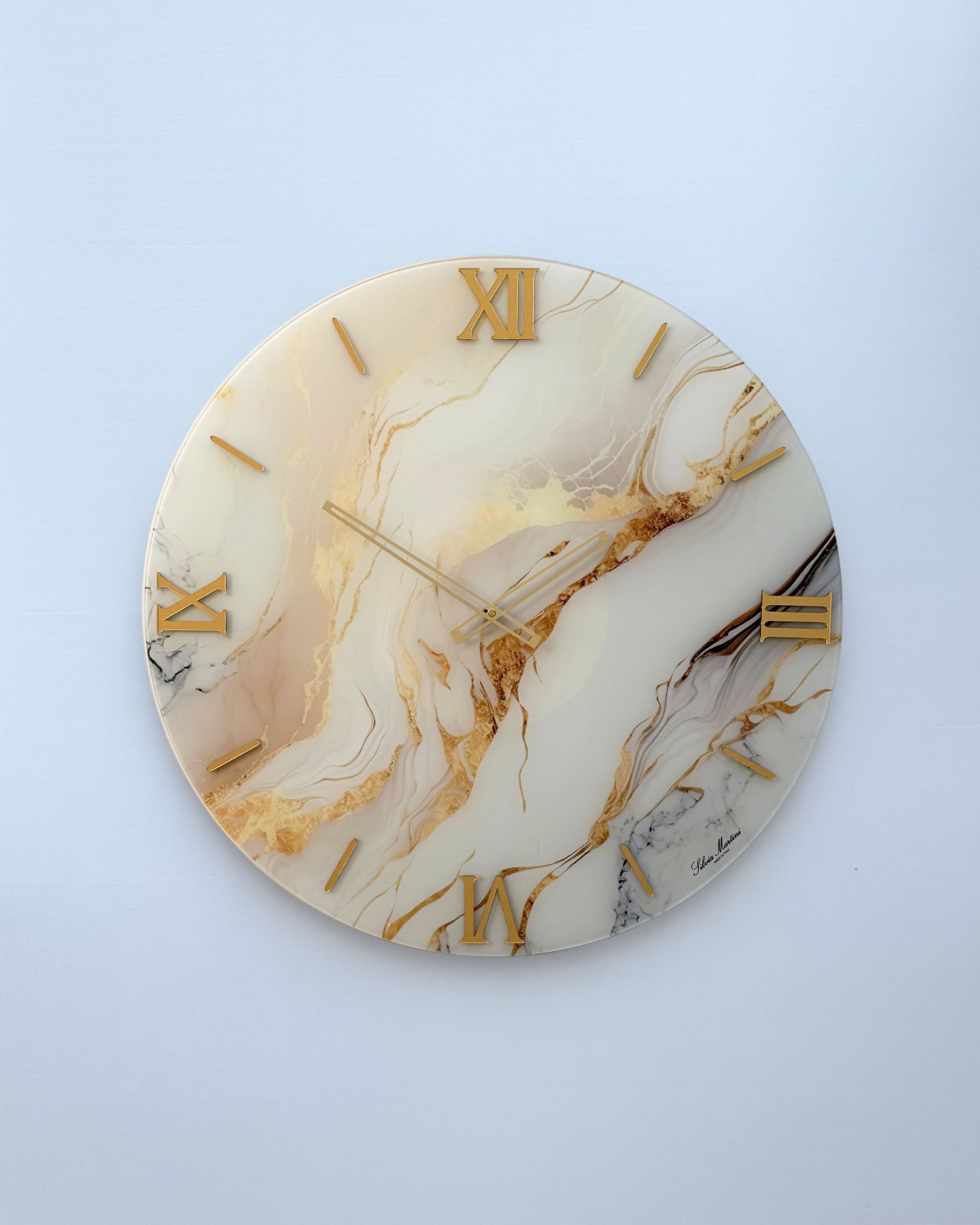 Luxury Wall Clock | Black Marble