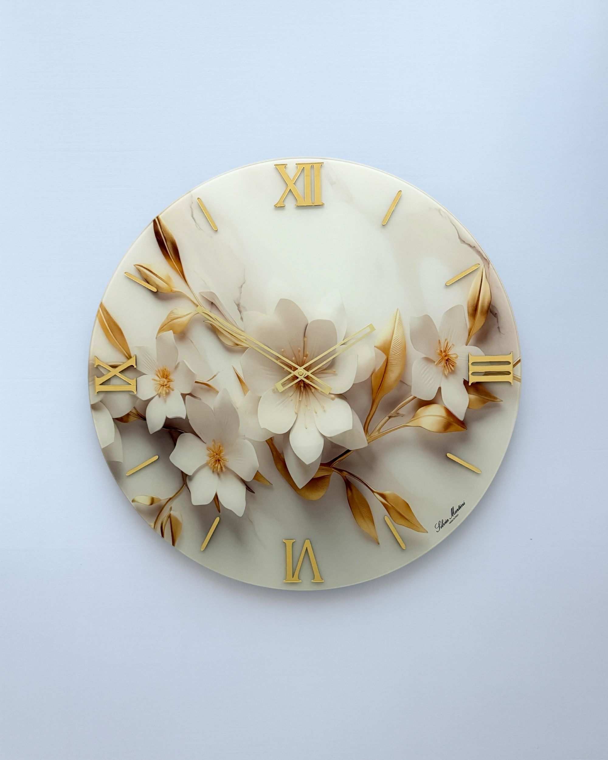 Luxury Wall Clock | Floral Art
