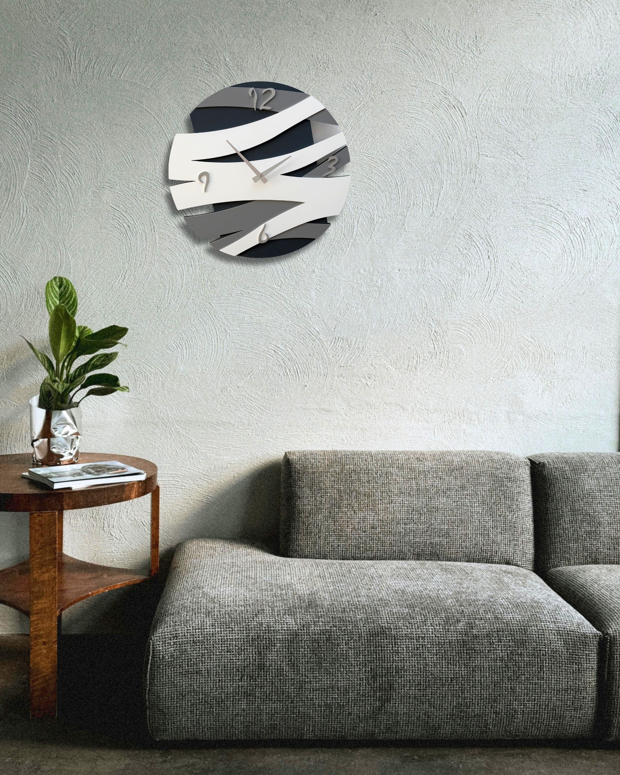 Luxury Wall Clock | Abstract Waves