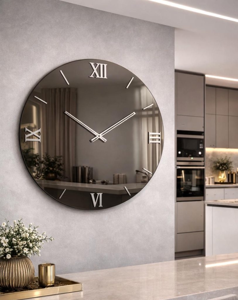 Luxury Wall Clock | Smoked Mirror