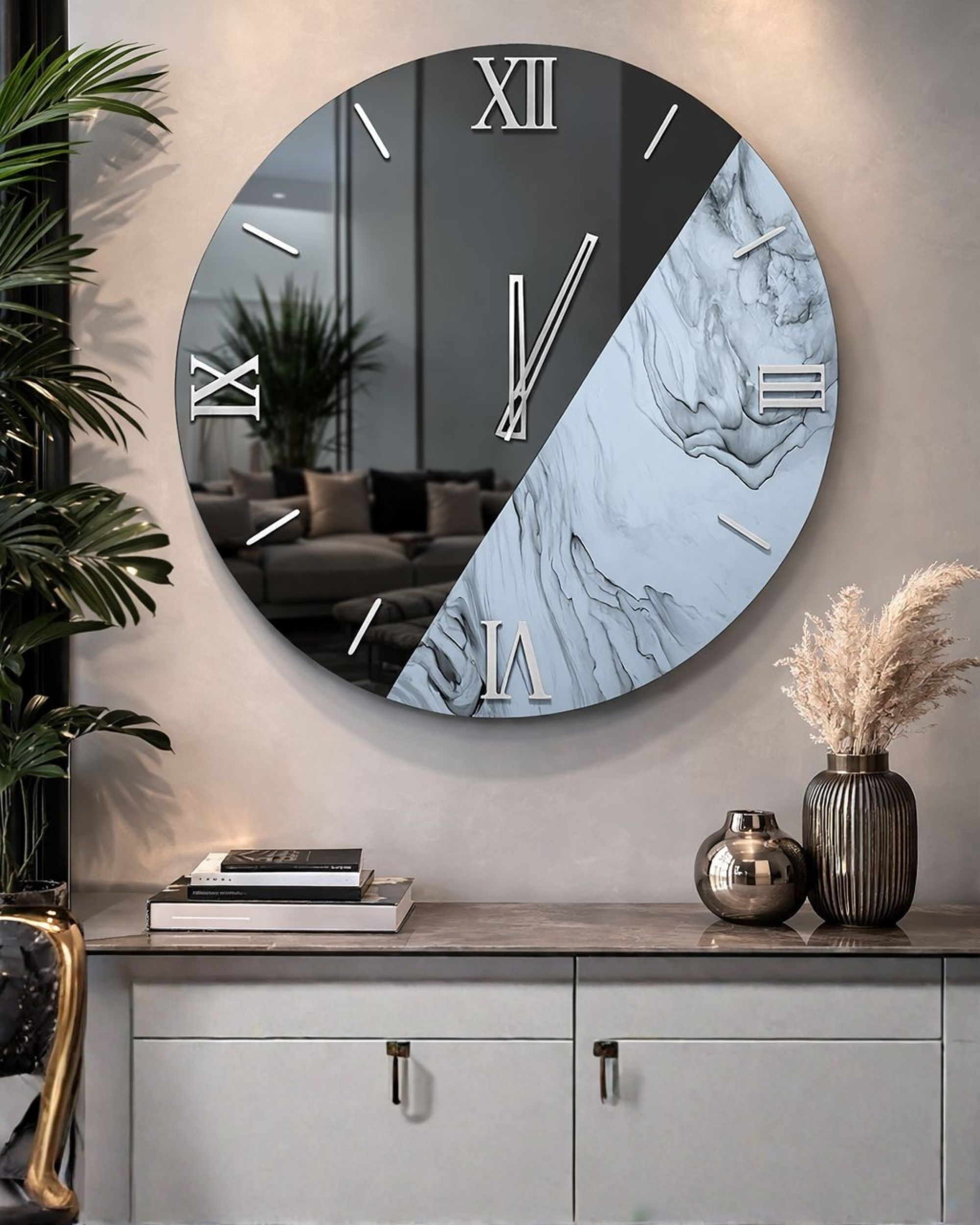 Luxury Wall Clock | Smoked Mirror