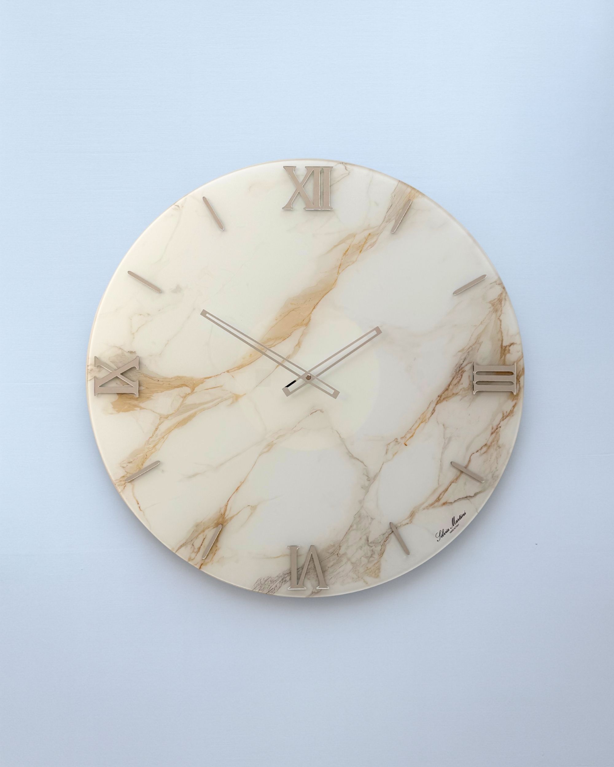 Luxury Wall Clock | Ivory Gold Marble